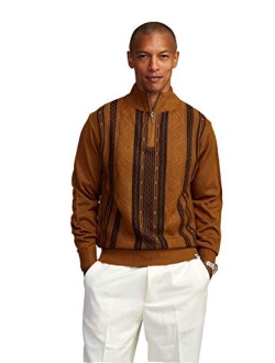 Men's Quarter Zipped Pullover Winter Sweater