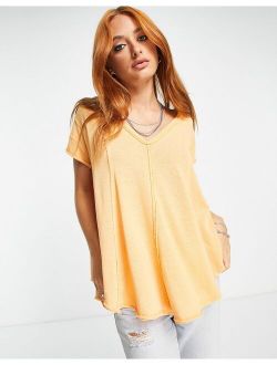 Sammie oversized T-shirt in washed yellow