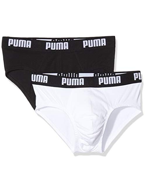 PUMA Men's 2-Pack Basic Briefs, Blue/Navy