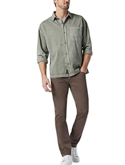 Men's Matt Mid Rise Relaxed Straight Leg Pants