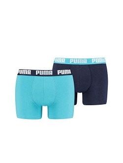 Mens Cotton Boxer Shorts Aqua/Blue