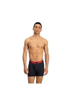 Mens 2 Pack Active Boxer Trunks Lightweight Elastic