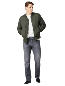 Men's Matt Mid Rise Relaxed Straight Leg Jeans