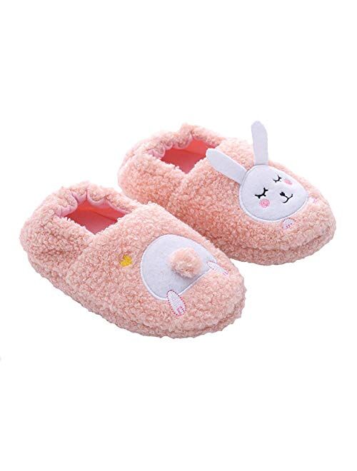 Enteer Toddler Girls' Doggy Stripe Slipper