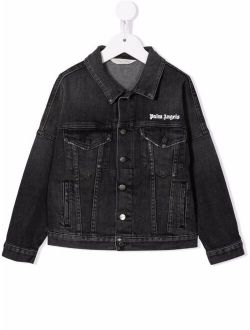 Kids logo-print denim jacket