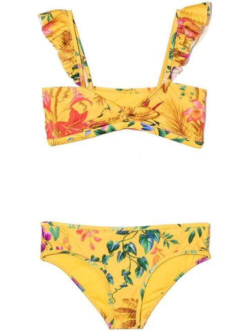 ZIMMERMANN Kids Tropicana print bikini