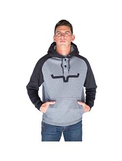 Kimes Ranch Men's Forest Green and Blaze Horns Logo Hooded Sweatshirt