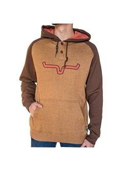 Kimes Ranch Men's Forest Green and Blaze Horns Logo Hooded Sweatshirt