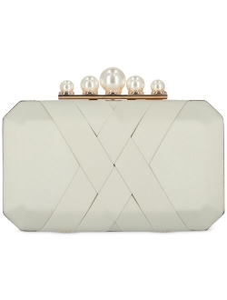 Lindsayy Imitation Pearl Satin Clutch, Created for Macy's