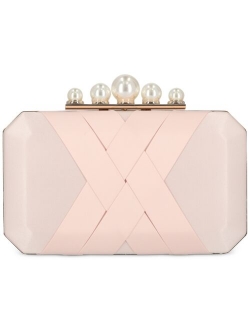 Lindsayy Imitation Pearl Satin Clutch, Created for Macy's