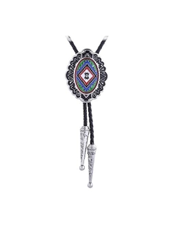 Amadw Bolo Tie Dreamcatcher Indian Feather Western Cowboy Tie Costume Accessories For Men Women