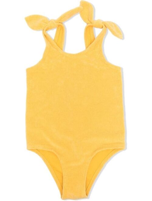 ZIMMERMANN Kids shoulder-tie towelling swimsuit