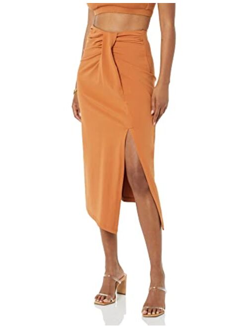 TEREA Women's Laila Faux Wrap Midi Skirt