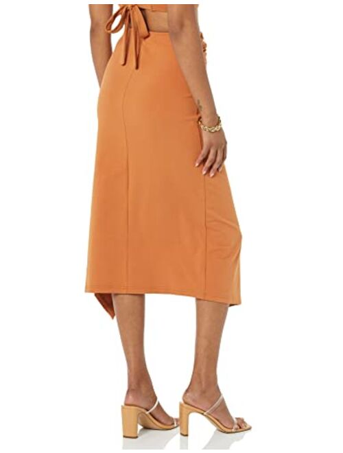 TEREA Women's Laila Faux Wrap Midi Skirt