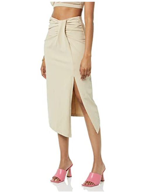 TEREA Women's Laila Faux Wrap Midi Skirt