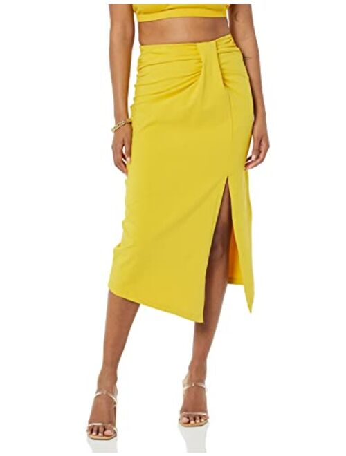 TEREA Women's Laila Faux Wrap Midi Skirt