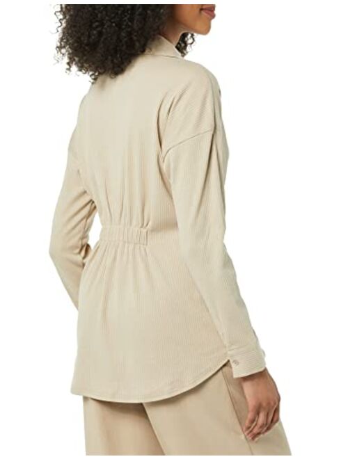 TEREA Women's Zoe Cinched Waist Oversized Shirt