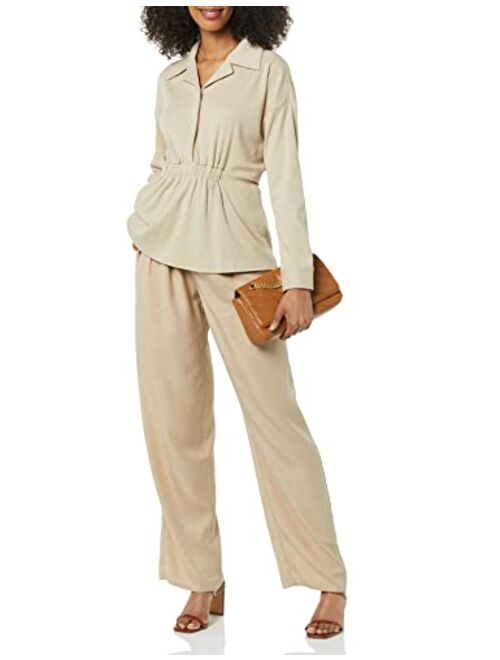 TEREA Women's Zoe Cinched Waist Oversized Shirt