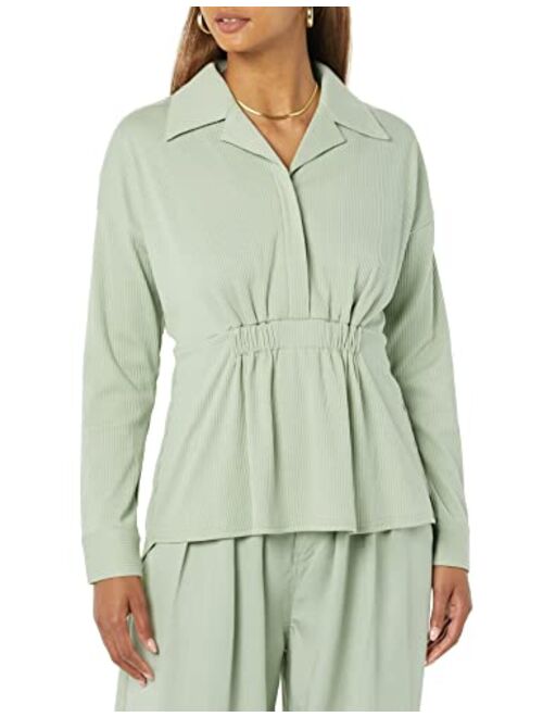 TEREA Women's Zoe Cinched Waist Oversized Shirt