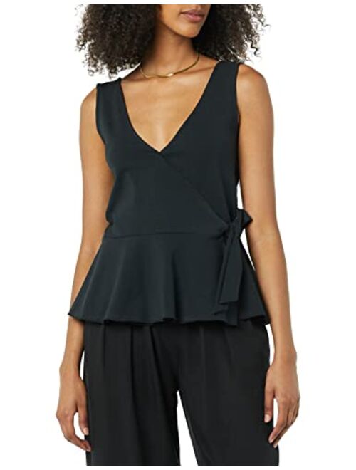 TEREA Women's Kiara Peplum Surplice Tank Top