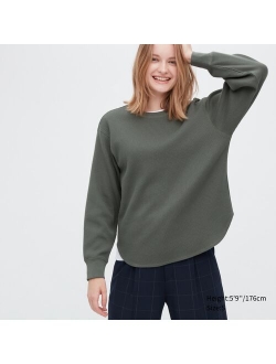 Waffle Crew Neck Long-Sleeve T-Shirt