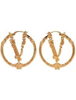 Gold Virtus Hoop Earrings