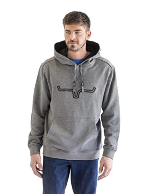 Kimes Ranch Men's Charcoal Fast Talker Fleece Hooded Sweatshirt