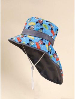 Toddler Boys Cartoon Graphic Sun Hat