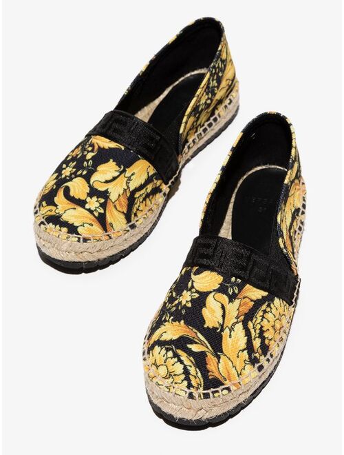 Versace Kids Barocco-print espadrilles