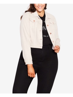 Trendy Plus Size Classic Denim Jacket