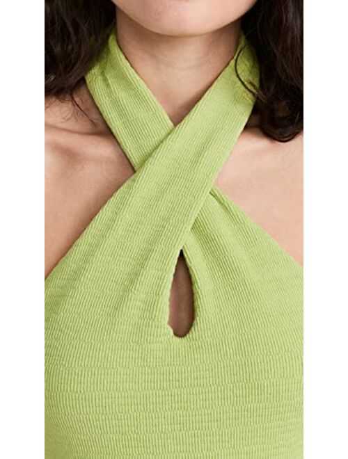 Enza Costa Women's Puckered Knit Twist Halter