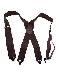 Hold-Up Suspender Co. Holdup 2" Wide Contractor Suspenders with Patented Composite Plastic Gripper Clasps