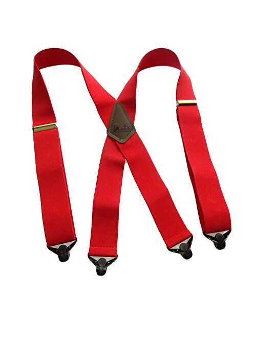 Hold-Up Suspender Co. Holdup 2" Wide Contractor Suspenders with Patented Composite Plastic Gripper Clasps