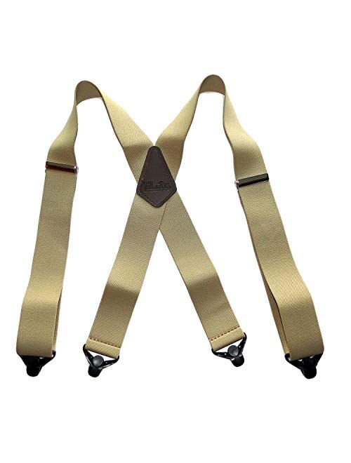 Hold-Up Suspender Co. Holdup 2" Wide Contractor Suspenders with Patented Composite Plastic Gripper Clasps