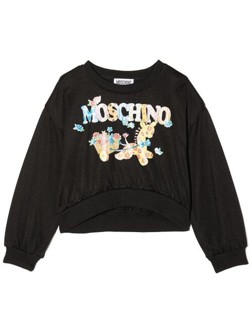 Moschino Kids giraffe-print sweatshirt