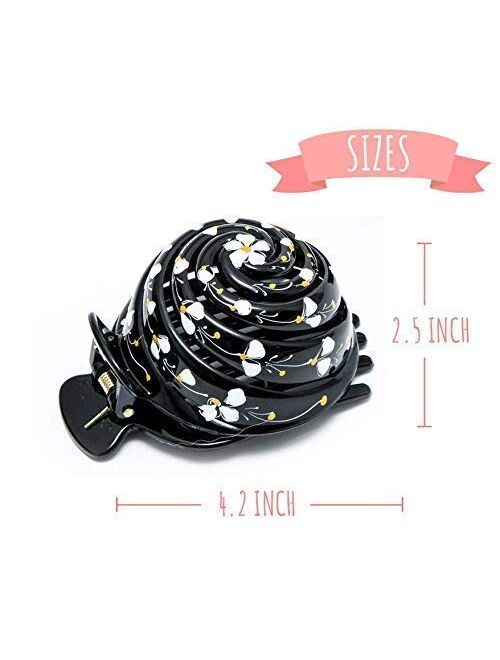 Odelya Bun Cover Hair Holder, Hand Crafted Hair Clip. this Attractive Hair Accessory can be used as a Bun Maker or a Hair Grip. Hair Styling for Women for Thick and Thin 