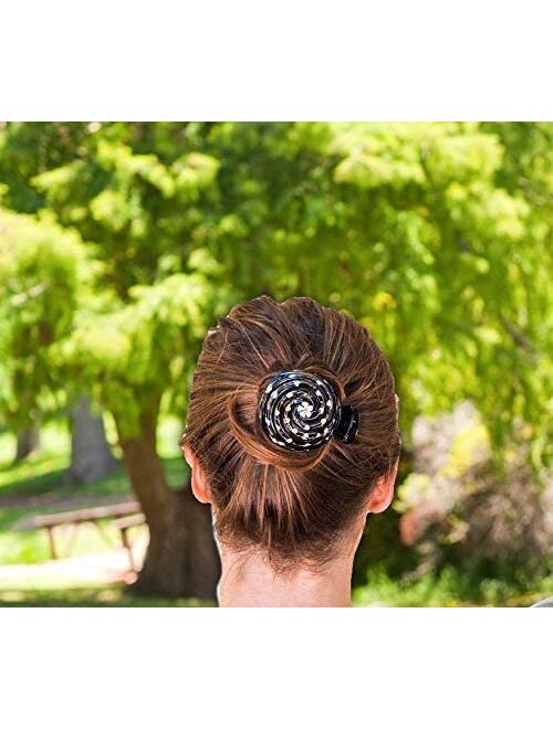 Odelya Bun Cover Hair Holder, Hand Crafted Hair Clip. this Attractive Hair Accessory can be used as a Bun Maker or a Hair Grip. Hair Styling for Women for Thick and Thin 