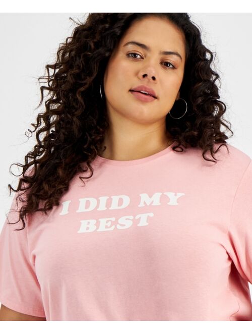 BAN.DO Trendy Plus Size I Did My Best Graphic T-Shirt