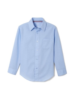 Big Boys Long Sleeve Dress Shirt with Expandable Collar