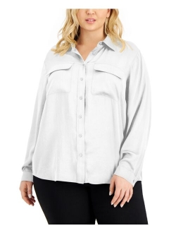 Plus Size Utility Blouse, Created for Macy's