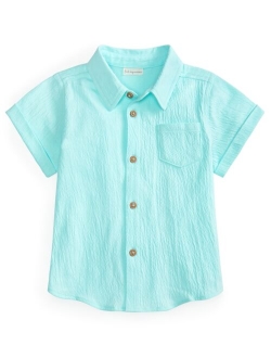 Toddler Boys Knit Gauze Button-Up Short-Sleeve Shirt, Created for Macy's