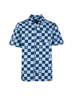 Boys 8-20 Hurley Printed Short Sleeve Camp Shirt