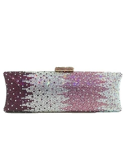 Dazzling Long Rhinestone Evening Bags and Clutches for Women Formal Gathering Party Crystal Clutch Purse