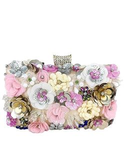 Vintage Women Flower Clutch Purse Evening Bags and Clutches Bridal Wedding Party Handbags
