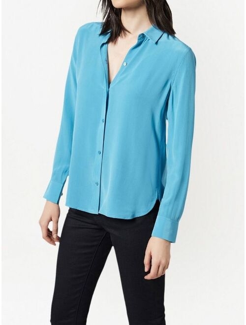 Equipment Leema long-sleeve silk shirt