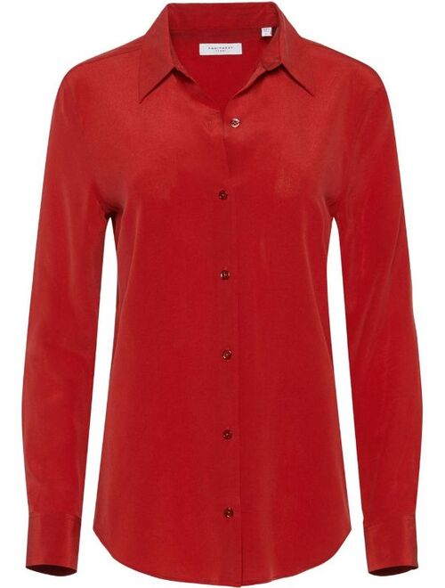 Equipment long-sleeve silk shirt