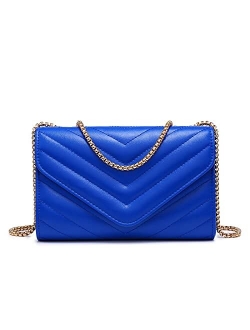 Women Small Quilted Crossbody Bags Stylish Designer Evening Bag Clutch Purses and Handbags with Chain Shoulder Strap