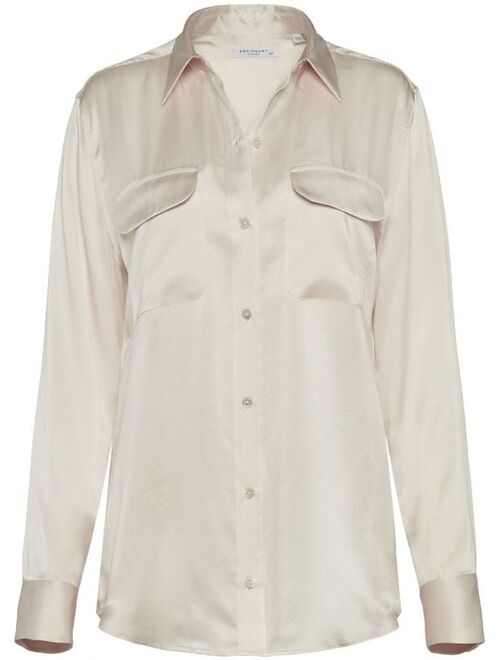 Equipment Signature silk long-sleeve shirt