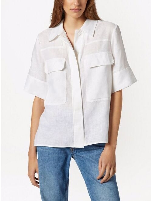 Equipment Navarrel short-sleeve linen shirt