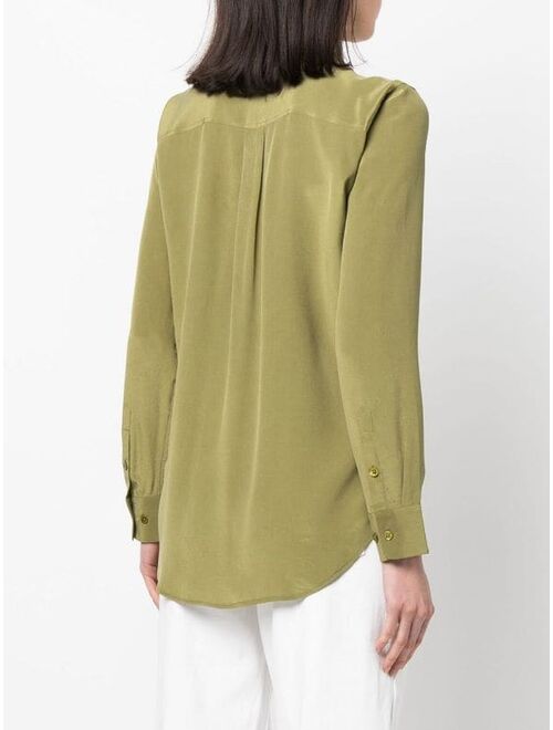 Equipment long-sleeve silk shirt